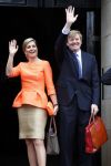 Amsterdam 16 mei 2013
Koningin Maxima en Koning Willem Alexander bij uitreiking appeltjes van Oranje op het paleijs op de dam
Peter Smulders bv