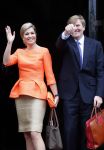 Amsterdam 16 mei 2013
Koningin Maxima en Koning Willem Alexander bij uitreiking appeltjes van Oranje op het paleijs op de dam
Peter Smulders bv