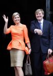 Amsterdam 16 mei 2013
Koningin Maxima en Koning Willem Alexander bij uitreiking appeltjes van Oranje op het paleijs op de dam
Peter Smulders bv