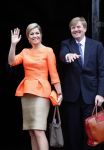 Amsterdam 16 mei 2013
Koningin Maxima en Koning Willem Alexander bij uitreiking appeltjes van Oranje op het paleijs op de dam
Peter Smulders bv