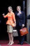 Amsterdam 16 mei 2013
Koningin Maxima en Koning Willem Alexander bij uitreiking appeltjes van Oranje op het paleijs op de dam
Peter Smulders bv