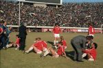 Tokio, 9 t/m 12 December 1988 PSV-Nacional Montevideo (Uruguay)
Met eindstand 1-1 na verlenging 2-2 en via een 6-7 verlies in penaltys.
PSV had 4 x de kans om winnaar te zien en uiteindelijk is het niet gelukt.
0-1 Ostolaza, 1-1 Romario , in de 110e minuut Ronald Koeman 2-1 en in de 119e min wederom Ostolaza 2-2
Wedstrijd werd gespeeld in tokio voor 62000 toeschouwers

Foto Peter Smulders BV