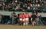 Tokio, 9 t/m 12 December 1988 PSV-Nacional Montevideo (Uruguay)
Met eindstand 1-1 na verlenging 2-2 en via een 6-7 verlies in penaltys.
PSV had 4 x de kans om winnaar te zien en uiteindelijk is het niet gelukt.
0-1 Ostolaza, 1-1 Romario , in de 110e minuut Ronald Koeman 2-1 en in de 119e min wederom Ostolaza 2-2
Wedstrijd werd gespeeld in tokio voor 62000 toeschouwers

Foto Peter Smulders BV