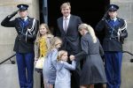 Amsterdam, 29 April 2013 Aankomst Prins Willem Alexander met Maxima en de kinderen bij het Paleis
Foto Peter Smulders BV