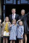 Amsterdam, 29 April 2013 Aankomst Prins Willem Alexander met Maxima en de kinderen bij het Paleis
Foto Peter Smulders BV