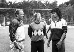 Eindhoven, 2 Augustus 1985 
Ruud Gullit zijn eerste training bij PSV
met o.a. Jan Reker en Hans Kraaij Sr.
Foto Peter Smulders BV