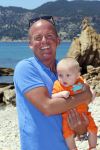 Ibiza 2 mei 2013
Sonja Bakker met man jan Reus en zoontje Bram op het strand op ibiza.
Peter Smulders bv