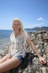 Ibiza 2 mei 2013
Sonja Bakker met man jan Reus en zoontje Bram op het strand op ibiza.
Peter Smulders bv