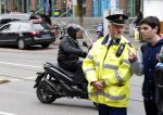 Amsterdam 16 mei 2013
Willem Holleeder rijdt voorbij het paleis op de dam op zijn piaggio MP3.
Peter Smulders bv