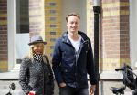 Amsterdam 7 april 2015
Chantal Janzen met een vriend in Amsterdam zuid.