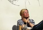 Amsterdam 21 april 2015
Connie Breukhoven geniet lekker op terras van het zonnetje