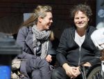 Amsterdam 14 april 2015
Dirk en Suze Zeelenberg op terras op de cornelis schuytstraat