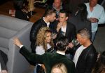 Rotterdam 9 april 2015
Fajah Lourens met haar nieuwe vriend bij de opening van de nieuwe zaak waar Winston Post de manager is in het Hilton Hotel.