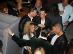 Rotterdam 9 april 2015
Fajah Lourens met haar nieuwe vriend bij de opening van de nieuwe zaak waar Winston Post de manager is in het Hilton Hotel.