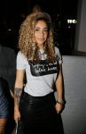 Rotterdam 9 april 2015
Fajah Lourens met haar nieuwe vriend bij de opening van de nieuwe zaak waar Winston Post de manager is in het Hilton Hotel.