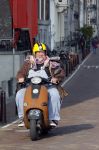 Amsterdam 10 april 2015    
Henk en Louise Schiffmacher op de scooter