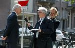 Amsterdam 21 april 2015  
Jop Ubbens wordt geintervieuwd op de cornelis schuytstraat