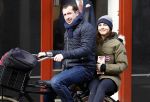Amsterdam 7 april 2015
Kim v Kooten achter op de fiets bij haar man Jacob Derwig