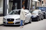 Amsterdam 8 april 2015
Kristina Bozilovic met haar jaguar op de pc hooftstraat