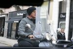 Amsterdam 11 april 2015   
Leco v Zadelhoff op zijn scooter op de pc hooftstraat