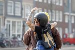 Amsterdam 10 april 2015    
Henk en Louise Schiffmacher op de scooter