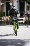 Amsterdam 28 april 2015  
Marc-Marie Huijbregts op de fiets in amsterdam