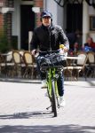 Amsterdam 28 april 2015  
Marc-Marie Huijbregts op de fiets in amsterdam