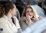 Amsterdam 4 april 2015 
Maria Kooistra met een vriendin op terras