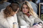 Amsterdam 4 april 2015 
Maria Kooistra met een vriendin op terras