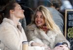 Amsterdam 4 april 2015 
Maria Kooistra met een vriendin op terras