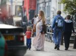 Amsterdam 10 april 2015    
Marije Braber de vriendin van Chris Zegers hoogzwanger