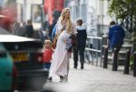 Amsterdam 10 april 2015    
Marije Braber de vriendin van Chris Zegers hoogzwanger