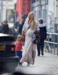 Amsterdam 10 april 2015    
Marije Braber de vriendin van Chris Zegers hoogzwanger