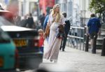 Amsterdam 10 april 2015    
Marije Braber de vriendin van Chris Zegers hoogzwanger