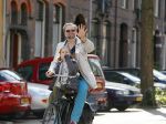 Amsterdam 21 april 2015  
Patrick Stoof met dochter op de fiets.
