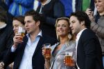 Eindhoven 18 april 2015
PSV_ Heerneveen 4-1 . Psv kampioen. Pieter v d Hoogenband en zijn nieuwe vriendin Marie JosÃ© Crooijmans verliefd op de tribune.