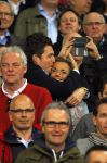 Eindhoven 18 april 2015
PSV_ Heerneveen 4-1 . Psv kampioen. Pieter v d Hoogenband en zijn nieuwe vriendin Marie JosÃ© Crooijmans verliefd op de tribune.