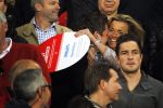 Eindhoven 18 april 2015
PSV_ Heerneveen 4-1 . Psv kampioen. Pieter v d Hoogenband en zijn nieuwe vriendin Marie JosÃ© Crooijmans verliefd op de tribune.