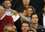 Eindhoven 18 april 2015
PSV_ Heerneveen 4-1 . Psv kampioen. Pieter v d Hoogenband en zijn nieuwe vriendin Marie JosÃ© Crooijmans verliefd op de tribune.