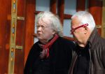 Amsterdam 24 april 2015
Rudi Fuchs met wandelstok in de beethovenstraat.