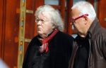 Amsterdam 24 april 2015
Rudi Fuchs met wandelstok in de beethovenstraat.
