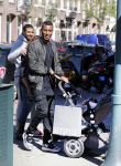 Amsterdam 14 april 2015
Sunnery James en zijn moeder met vrienden achter de kinderwagen op de cornelis schuytstraat
