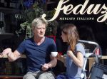 Amsterdam 13 april 2015
Wim Kieft met (ex)vriendin suzanne Martens en hun dochtertje op terras.