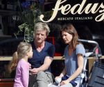 Amsterdam 13 april 2015
Wim Kieft met (ex)vriendin suzanne Martens en hun dochtertje op terras.
