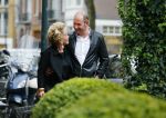 Amsterdam 22 april 2016 
Connie Breukhoven met vriend Eugene v Dun op de cornelis schuytstraat