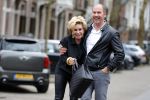 Amsterdam 22 april 2016 
Connie Breukhoven met vriend Eugene v Dun op de cornelis schuytstraat