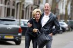 Amsterdam 22 april 2016 
Connie Breukhoven met vriend Eugene v Dun op de cornelis schuytstraat