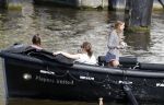 Amsterdam 7 mei 2016 
Rob Witschge en zijn vrouw Barbara aan het varen met Johnny en Danielle van t schip en hun dochter.