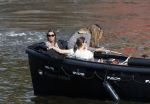 Amsterdam 7 mei 2016 
Rob Witschge en zijn vrouw Barbara aan het varen met Johnny en Danielle van t schip en hun dochter.