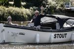 Amsterdam 9 mei 2016 
Dirk en Suus Zeelenberg eerst lunchen bij de harbour club en daarna varen door de grachten met hun boot/sloep